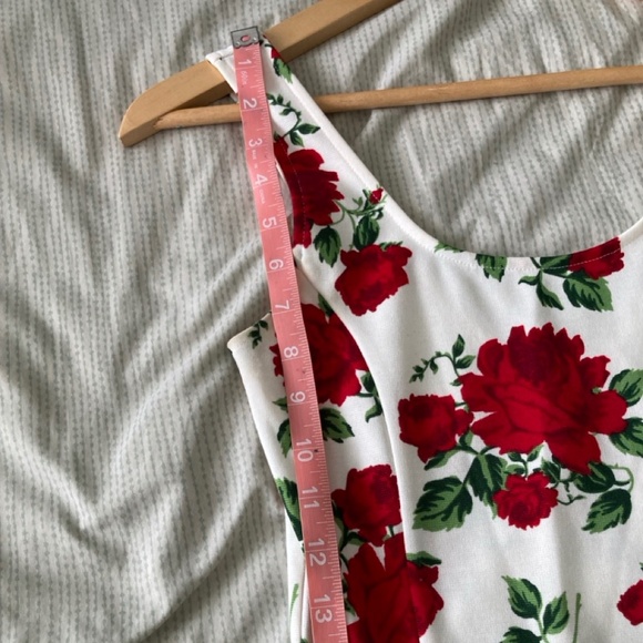 H&M Divided Rose Red and White Small US 6 Sized Skater Dress - Picture 11 of 14